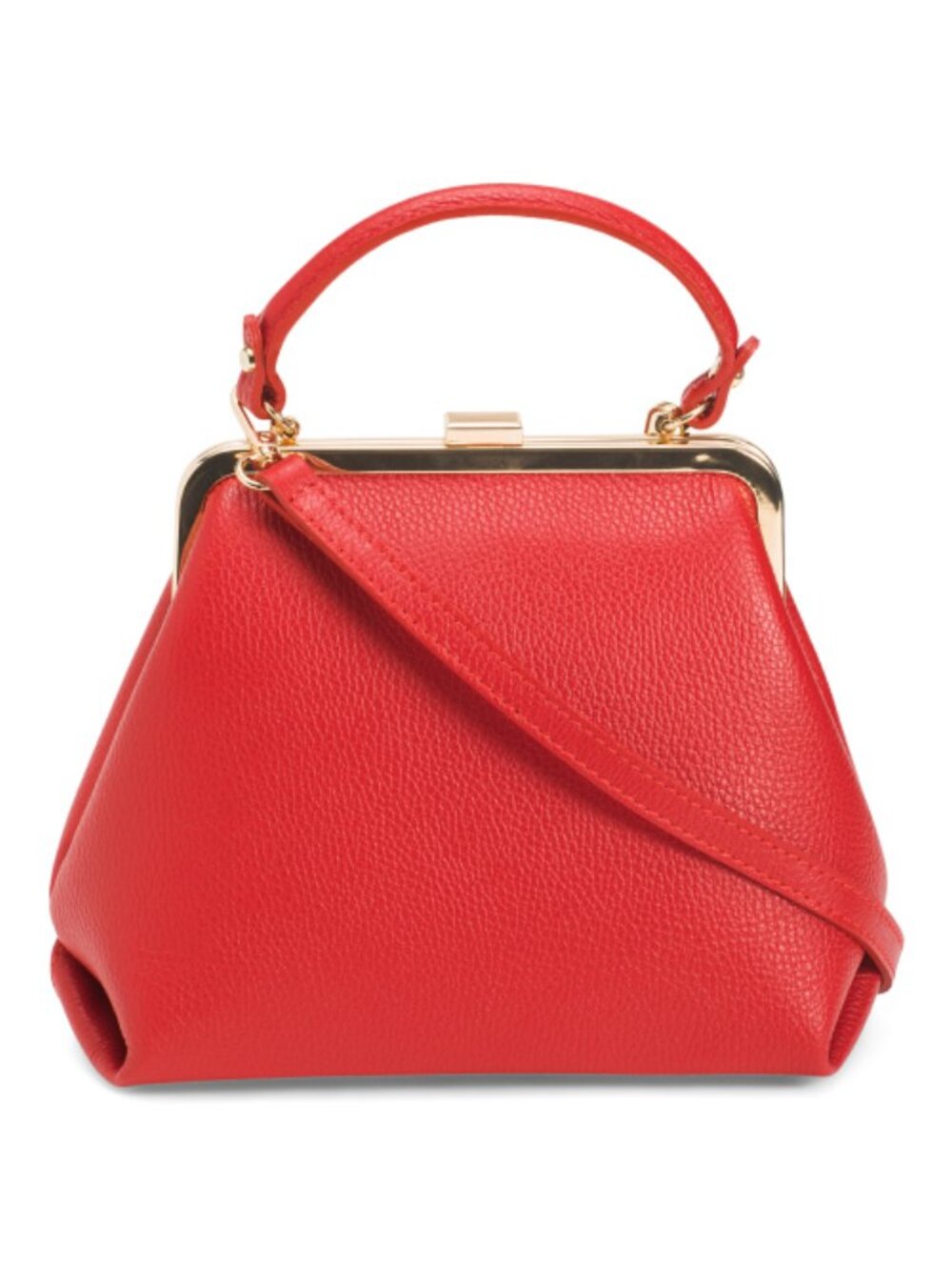 PERSAMAN NEW YORK Made In Italy Leather Clasp Satchel